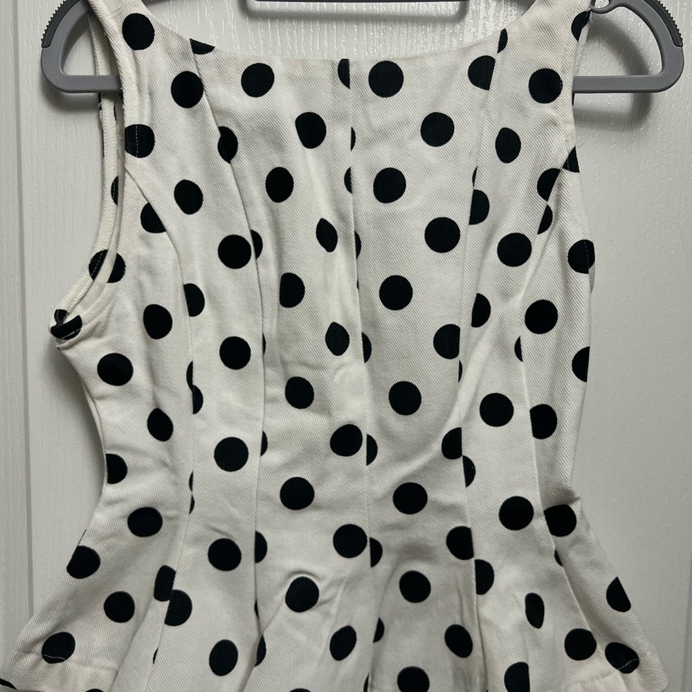 Versona Black and White Polka Dot Top